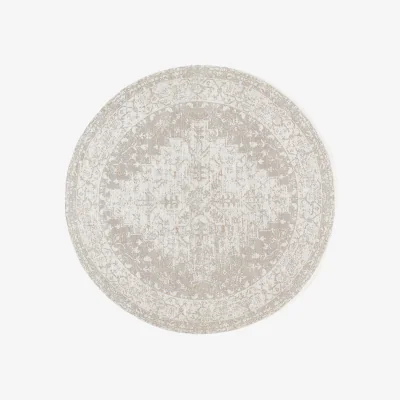 Westwing Round Hand-Woven Chenille Rug Neapel