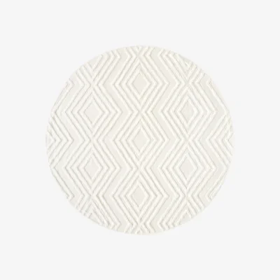 Westwing Round Hand-Woven Cotton Rug Ziggy