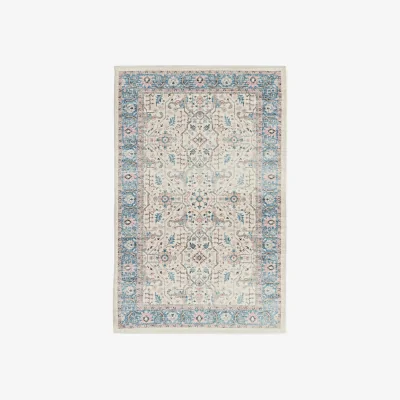 Westwing Hand-Woven Indoor & Outdoor Rug Leonato with Vintage Pattern