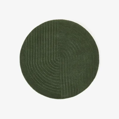Westwing Round Hand-Tufted Wool Rug Mason