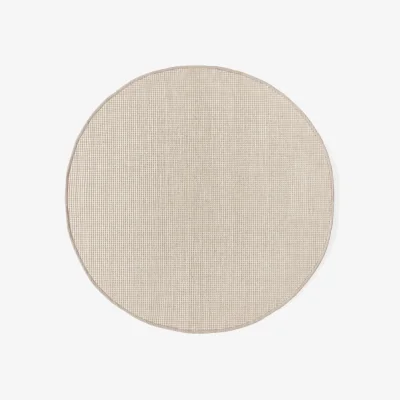 Westwing Round Hand-Woven Wool Rug Amaro
