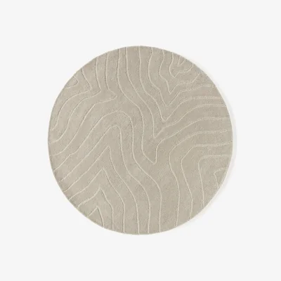 Westwing Round Hand-Tufted Wool Rug Aaron