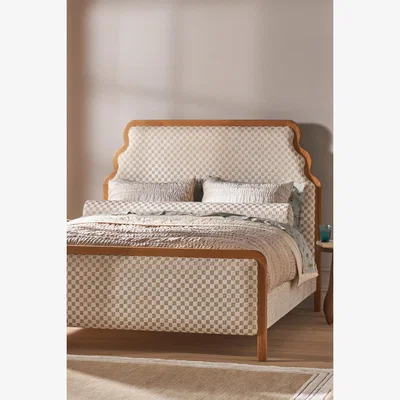 Anthropologie Pim Carmine Jacquard Bed