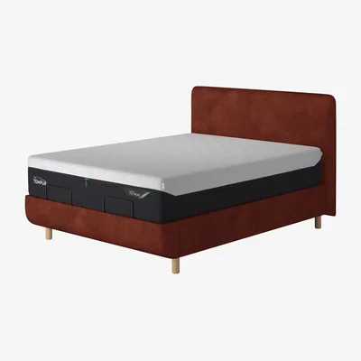 Arighi Bianchi TEMPUR® Arc Static Bed with Form Headboard, King / Green