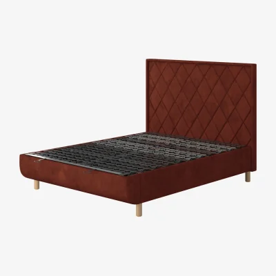 Arighi Bianchi TEMPUR® Arc Ottoman Bed with Quilted Headboard, King / Dark Brown