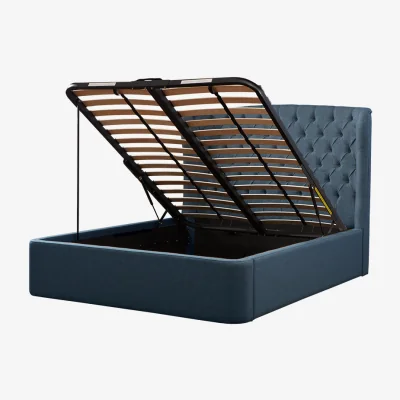 Arighi Bianchi TEMPUR® Holcot Ottoman Bed, Superking / Blue