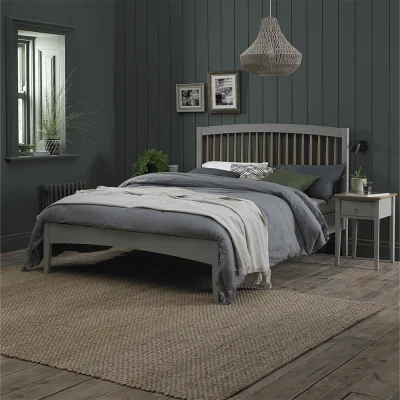 Arighi Bianchi Runswick Scandi Oak & Warm Grey Bedstead, King (5ft)