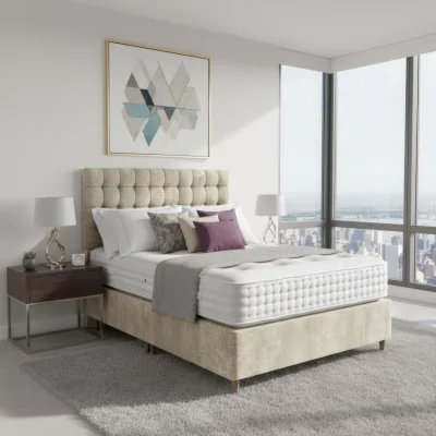 Arighi Bianchi Arighi Bianchi Stamford Bed, Double / Light Grey