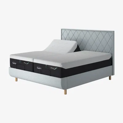 Arighi Bianchi TEMPUR® Arc Adjustable Bed with Quilted Headboard, Super King / Dark Brown