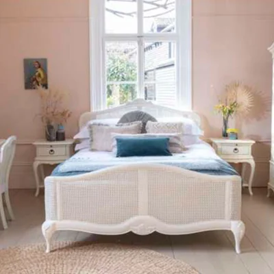 Arighi Bianchi Ivory Rattan Bed, Super King (6ft)