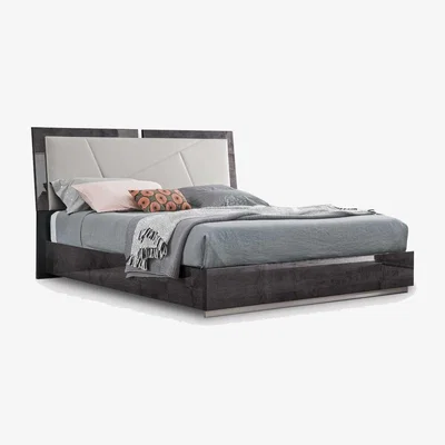 Barker and Stonehouse Silva Superking Bedframe Dark Birch High Gloss, Brown | Super King | Barker & Stonehouse