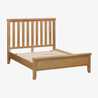 Barker and Stonehouse Raithwaite Double Bed Frame, Oak Wood | Barker & Stonehouse