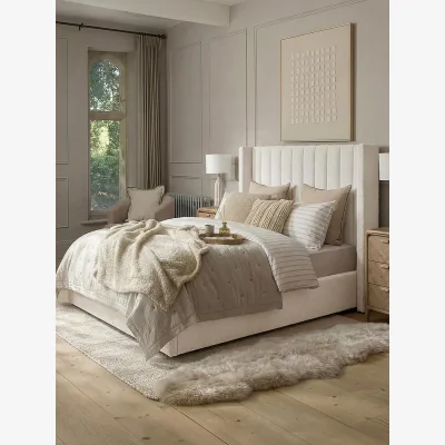 Cox and Cox Ribbed Boucle Bed - Double