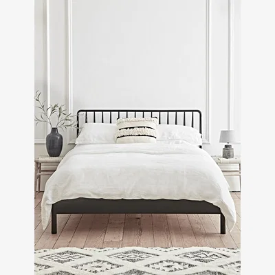 Cox and Cox Bergen Oak Bed - Black