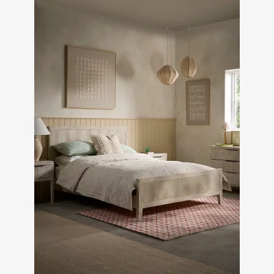 Cox and Cox Tova Limewashed Bed - King Size