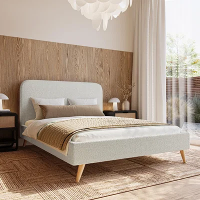 Cuckooland Flair Twilight Boucle Fabric Bed Grey - King