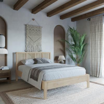 Cuckooland Flair Kenji Rattan Oak Wooden Bed - Double