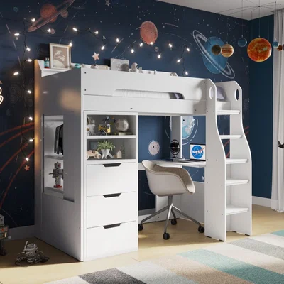 Cuckooland Flair Cosmic Storage Sleeper Bed White -