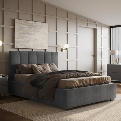 Cuckooland Flair Grey Waltz Fabric Ottoman Kingsize Bed - King