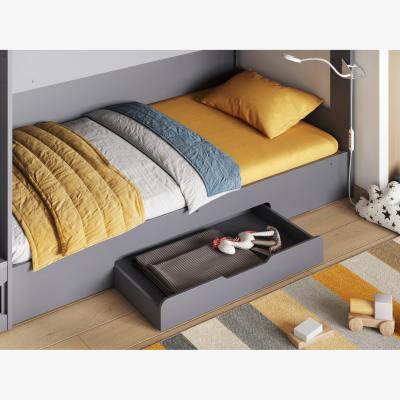 Cuckooland Flair Slick Staircase Bunk Bed Grey With Storage -