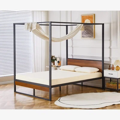 Cuckooland Flair Rockford Wooden Metal 4 Poster Bed Frame - King