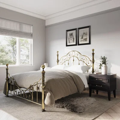Cuckooland Flair Rosabelle Brass Metal Bed Frame - King