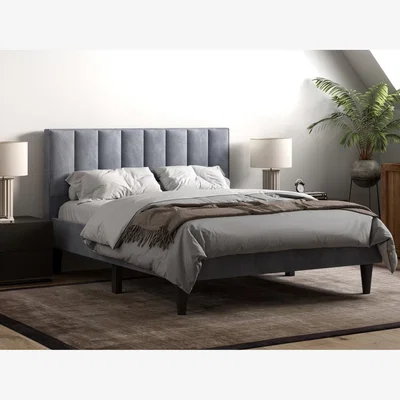 Cuckooland Flair Riverside Fabric Bed Grey - Double