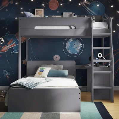 Cuckooland Flair Cosmic L Shaped Triple Bunk Bed Grey -