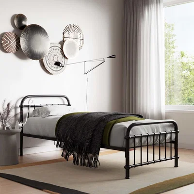 Cuckooland Flair Compton Black Metal Bed - King