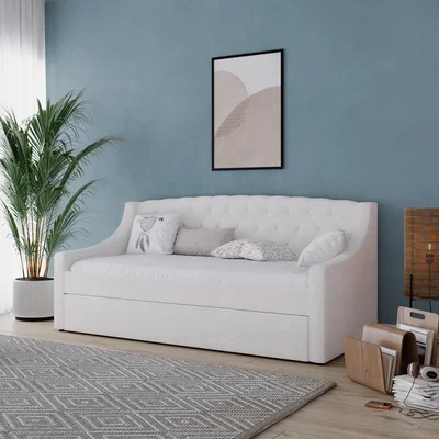 Cuckooland Flair Aurora Cream Boucle Daybed With Trundle -
