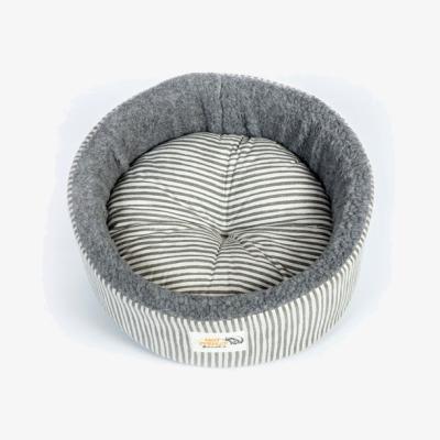 Dunelm Battersea Snuggly Striped Cat Cosy Bed