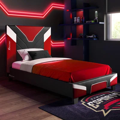 Dunelm X Rocker Cerberus Bed In A Box Red
