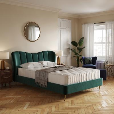 Dunelm Starla Velvet Bed Bottle Green