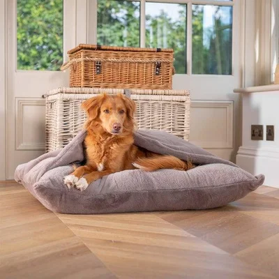 Dunelm Lords and Labradors Faux Fur Sleepy Burrow Dog Bed
