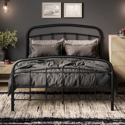 Dunelm Return - Halston Bed Frame, Black Metal