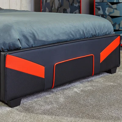Dunelm X Rocker Cerberus MKII BIAB Bed Carbon Red