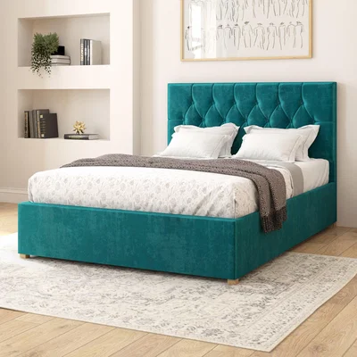 Dunelm Olivier Plush Velvet Adjustable Bed Emerald Velvet