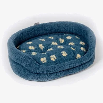 Dunelm Danish Design Fleece Harbour Paw Slumber Dog Bed