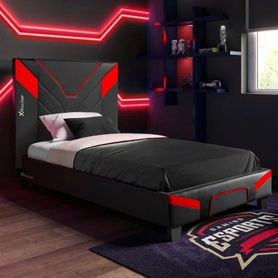 Dunelm X Rocker Cerberus Bed In A Box Carbon