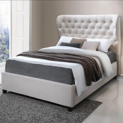 Dunelm Ambassador Bed Frame, Velvet Grey