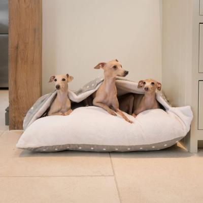 Dunelm Lords and Labradors Spotty Sleepy Burrow Dog Bed