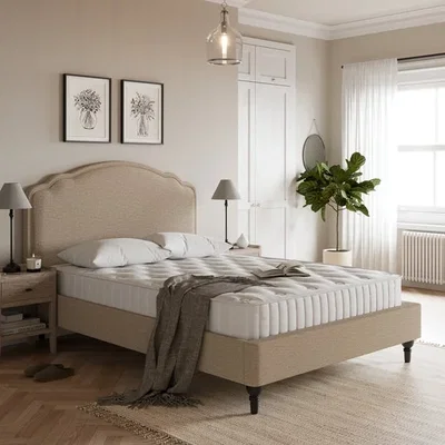 Dunelm Ella Timeless Chenille Bed Natural