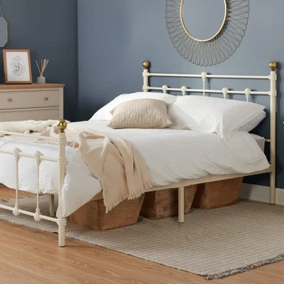Dunelm Return - Atlas Bed Frame, Cream, Double