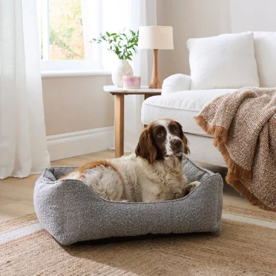 Dunelm Boucle Box Dog Bed