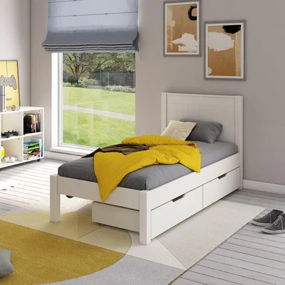 Dunelm Stompa Classic Low End Bed with 2 Underbed Drawers White