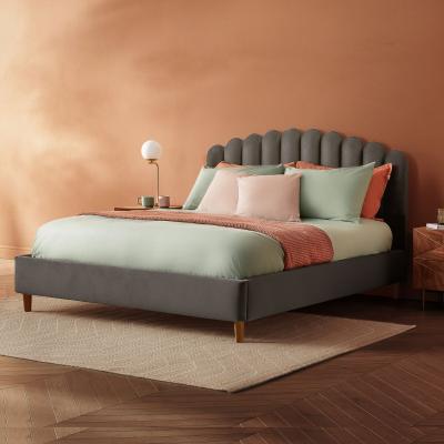 Dunelm Oriana Bed Frame, Velvet Charcoal (Grey)