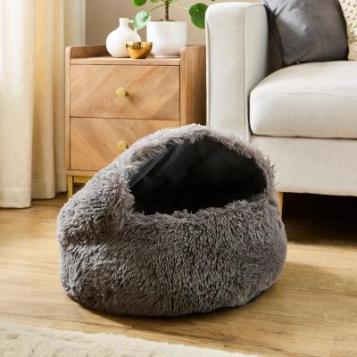 Dunelm Fluffy Cat Bed Grey