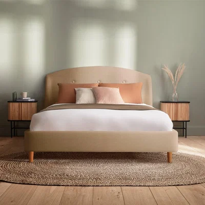 Dunelm Silentnight Evana Bed Frame, Woven Sandstone