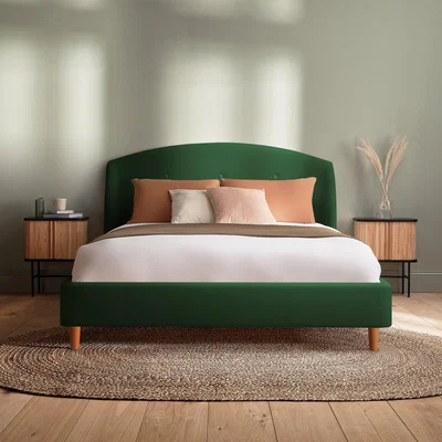 Dunelm Silentnight Evana Bed Frame, Velvet Rainforest
