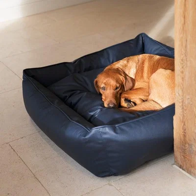 Dunelm Lords and Labradors Rhino Leather Box Dog Bed